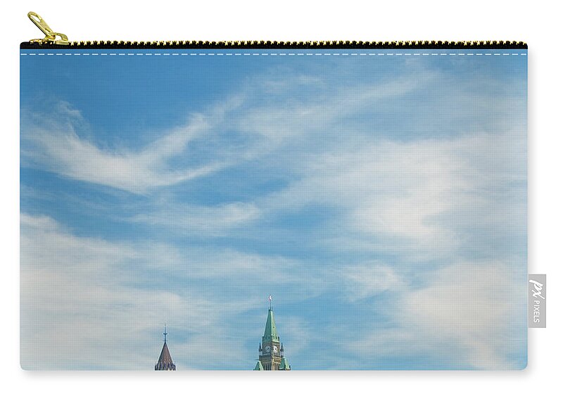 Parliament Hill Zip Pouch featuring the photograph Parliament On The Hill, Ottawa by Dennis Mccoleman