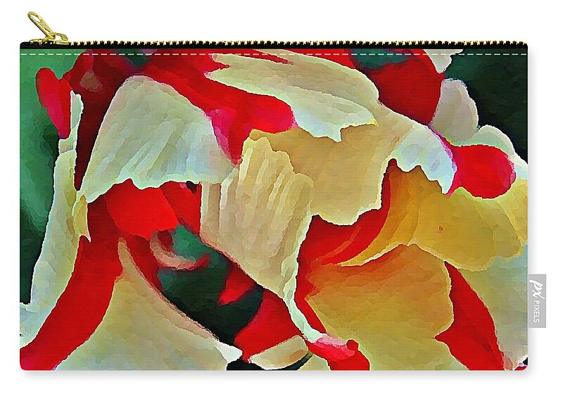 Nature Zip Pouch featuring the photograph Parrot Tulip in Oils by Chris Berry