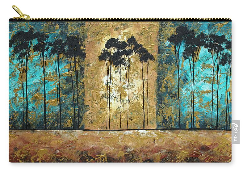 Art Zip Pouch featuring the painting Parting of Ways by MADART by Megan Aroon