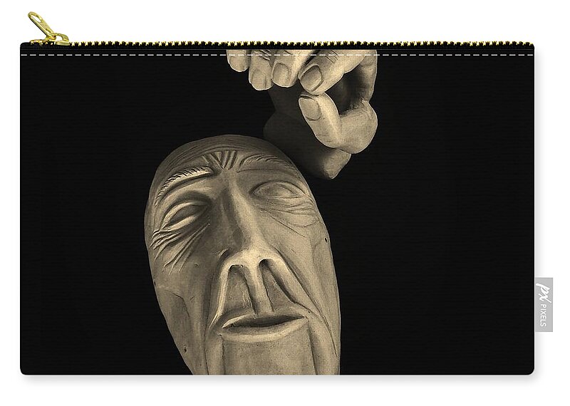 Sculpture Zip Pouch featuring the sculpture Parts of the Whole by Barbara St Jean
