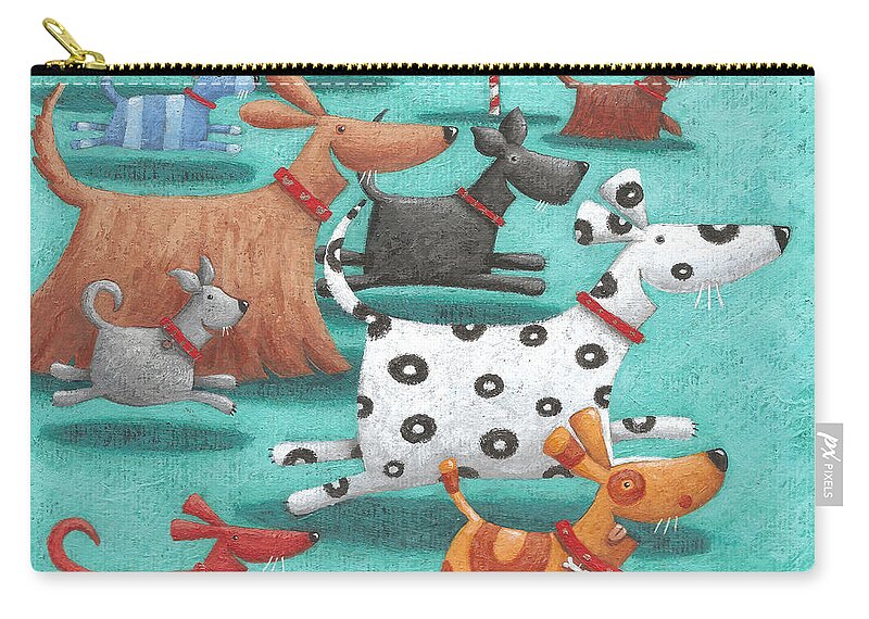 Peter Adderley Zip Pouch featuring the photograph Party by MGL Meiklejohn Graphics Licensing