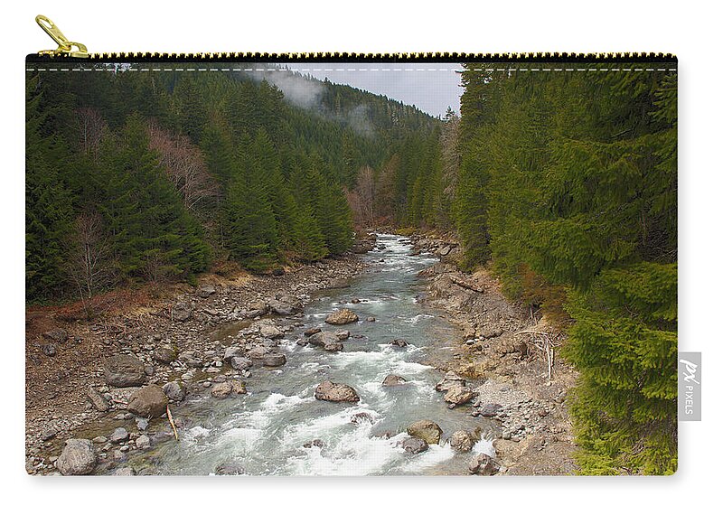 River Zip Pouch featuring the photograph Passing Through by Belinda Greb
