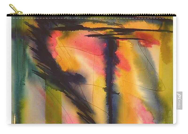 Ksg Zip Pouch featuring the painting Passion by Kim Shuckhart Gunns