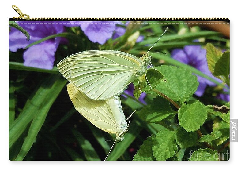 Butterflies Zip Pouch featuring the photograph Passion of the Butterflies by Robert ONeil