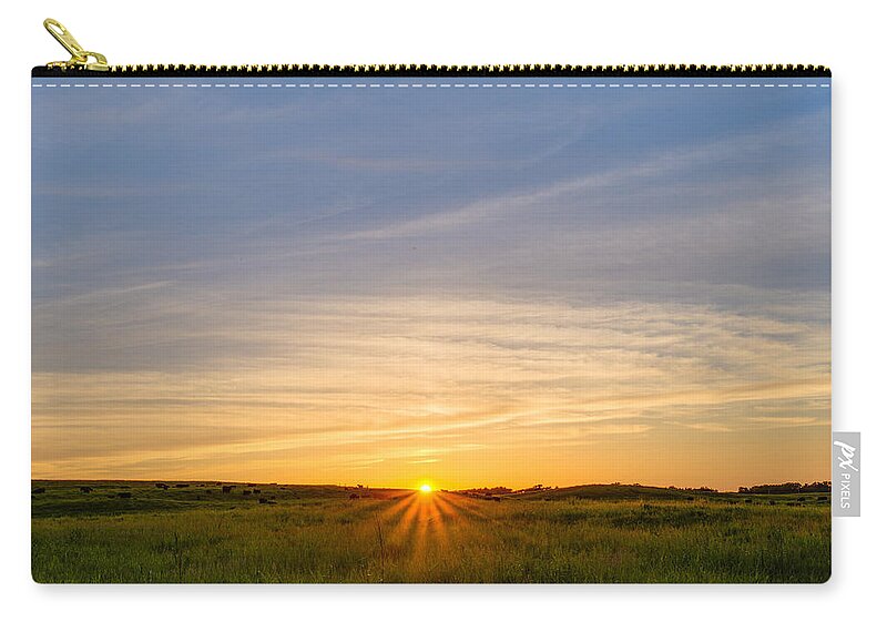 Rural Carry-all Pouch featuring the photograph Pasture at Sunset by Adam Mateo Fierro