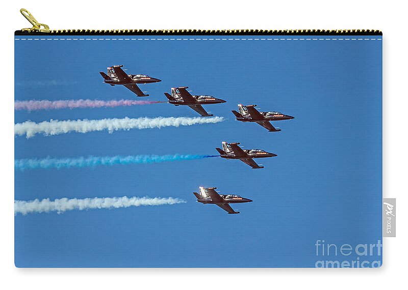 Jets Zip Pouch featuring the photograph Patriots Jet Team by Kate Brown