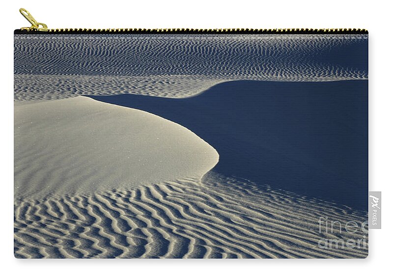 Wind Zip Pouch featuring the photograph Patterns in the Sand by Vivian Christopher