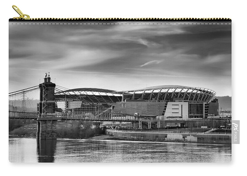 Bengals Carry-all Pouch featuring the photograph Paul Brown Stadium by Ron Pate