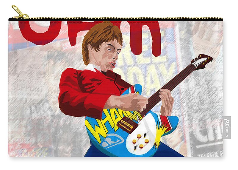Jam Zip Pouch featuring the painting Paul Weller Wham by Neil Finnemore
