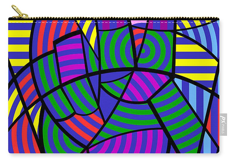 Colorful Zip Pouch featuring the digital art Peace 3 of 12 by Randall J Henrie