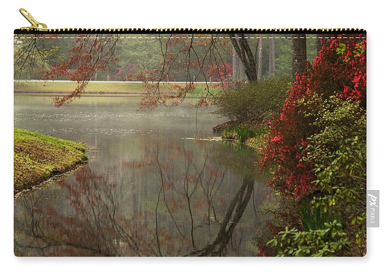 Callaway Zip Pouch featuring the photograph Peace in a Garden by Kathy Clark