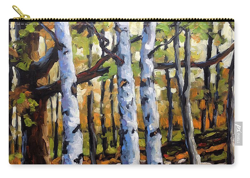 End Of Summer By Prankearts Zip Pouch featuring the painting Peace on Earth by Prankearts by Richard T Pranke