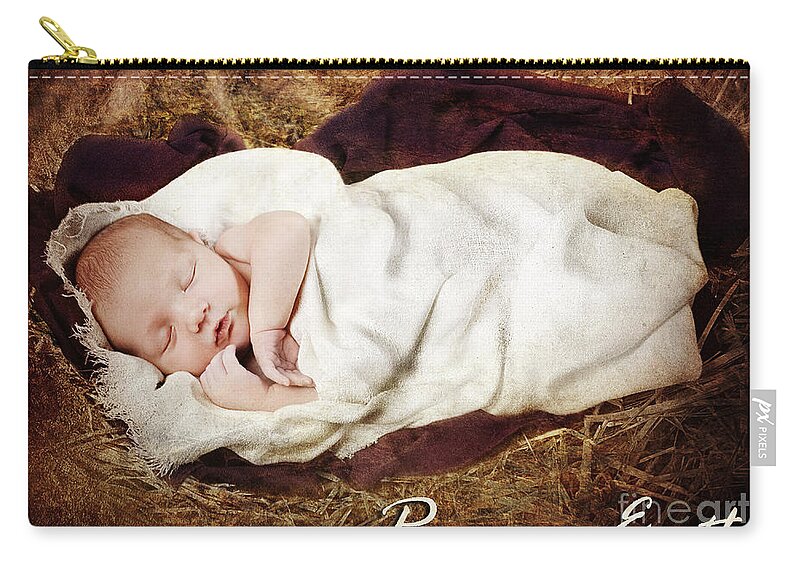 Nativity Zip Pouch featuring the photograph Peace on Earth by Cindy Singleton