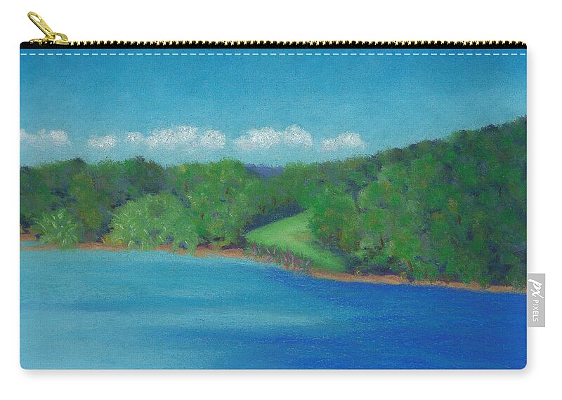 Landscape Carry-all Pouch featuring the pastel Peaceful Beginnings by Anne Katzeff