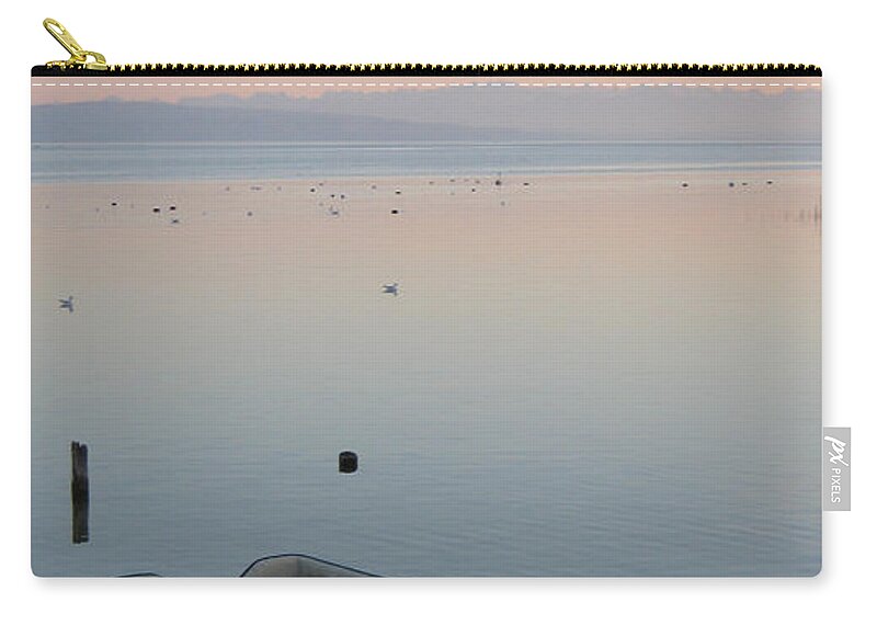Peaceful Evening Zip Pouch featuring the photograph Peaceful evening by Heidi Sieber