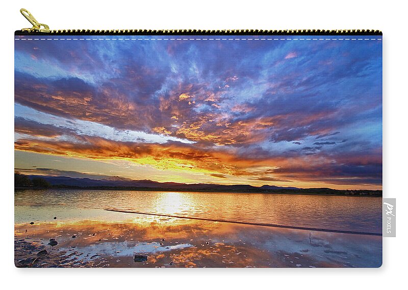 Gold Zip Pouch featuring the photograph Peaceful Reflections by James BO Insogna