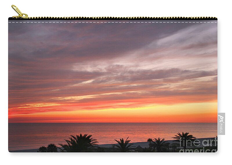 Sunset Zip Pouch featuring the photograph Peaceful sunset by Mariarosa Rockefeller