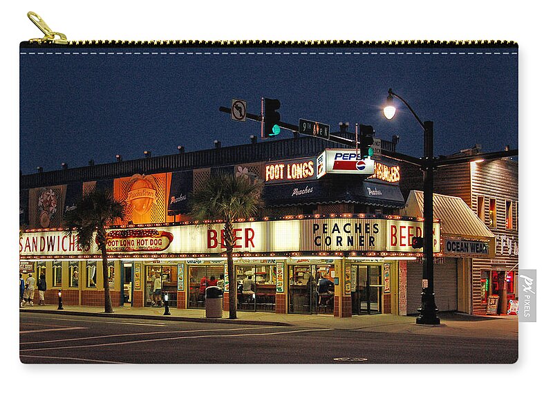 Peaches Corner Zip Pouch featuring the photograph Peaches Corner by Suzanne Gaff