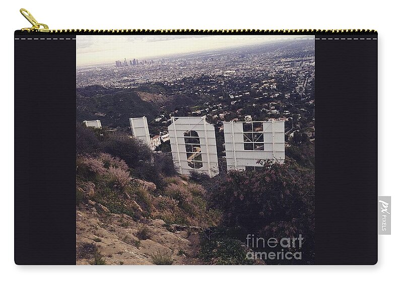 Hollywood Zip Pouch featuring the photograph Peek by Denise Railey