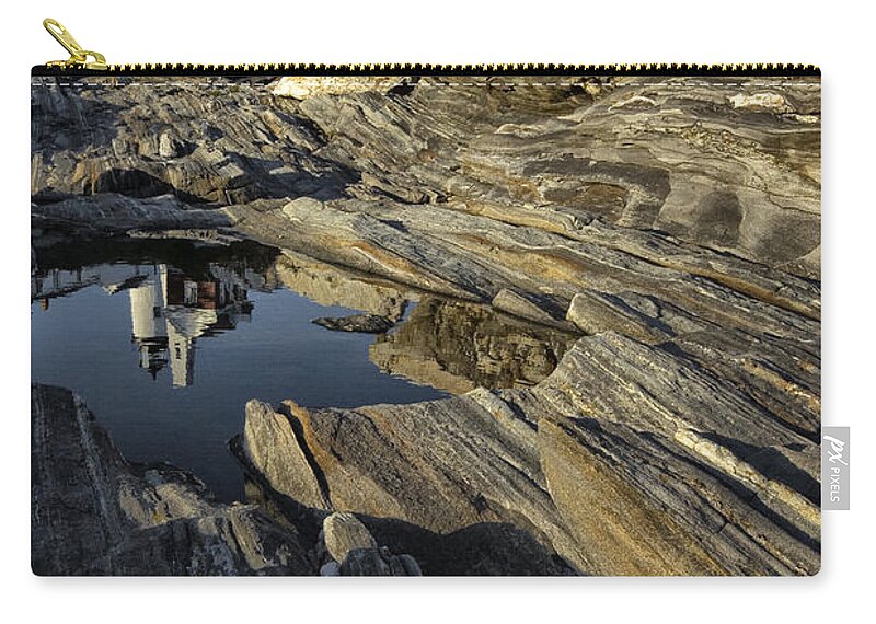 Maine Zip Pouch featuring the photograph Pemaquid Light by Diana Powell