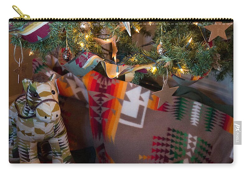 Pendleton Zip Pouch featuring the photograph Pendleton Christmas by Patricia Babbitt
