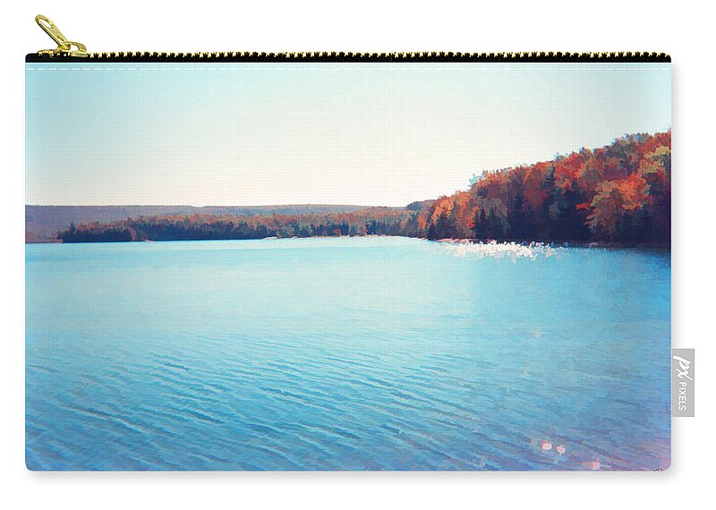 Pennsylvania Zip Pouch featuring the painting Pennsylvania Autumn 003 by Dean Wittle