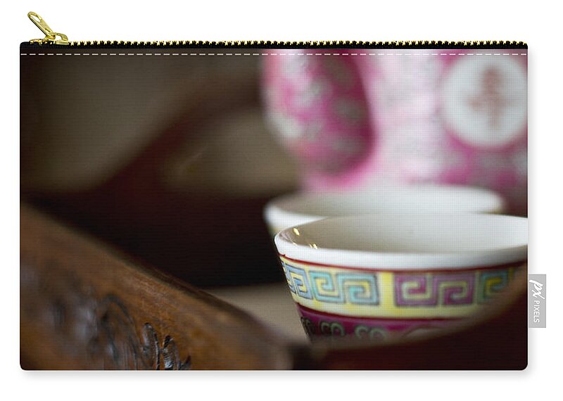 Malacca Zip Pouch featuring the photograph Peranakan Tea Set by Ivy Ho
