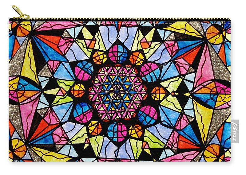Perceive Zip Pouch featuring the painting Perceive by Teal Eye Print Store