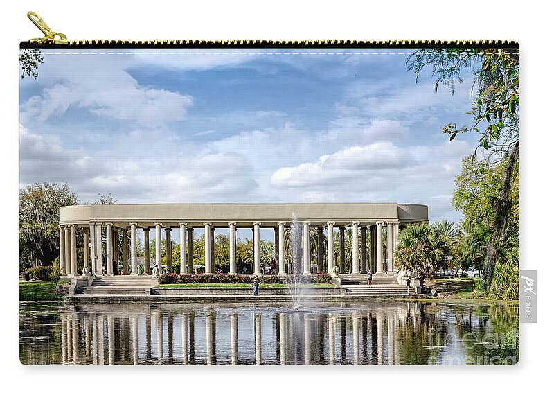 City Park Zip Pouch featuring the photograph Peristyle in City Park New Orleans by Kathleen K Parker
