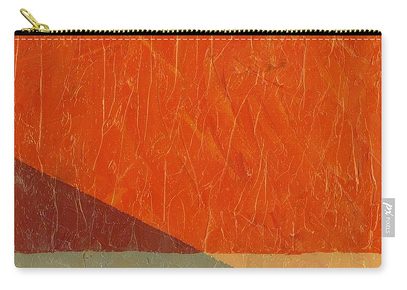 Abstract Zip Pouch featuring the painting Perspective in Color Collage 3 by Michelle Calkins