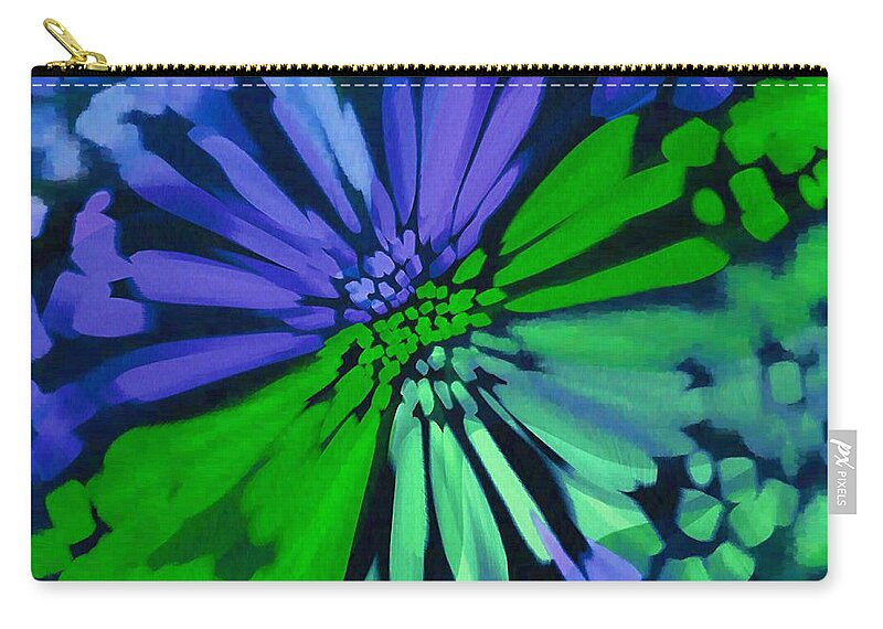 Petals Zip Pouch featuring the digital art Petals in the Wind by Alec Drake