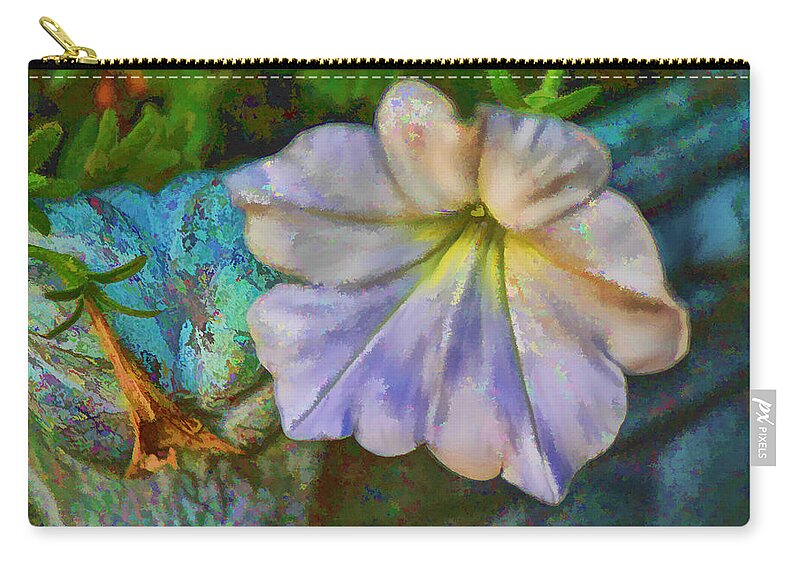 Petunia Zip Pouch featuring the photograph Petunia by Bonnie Willis