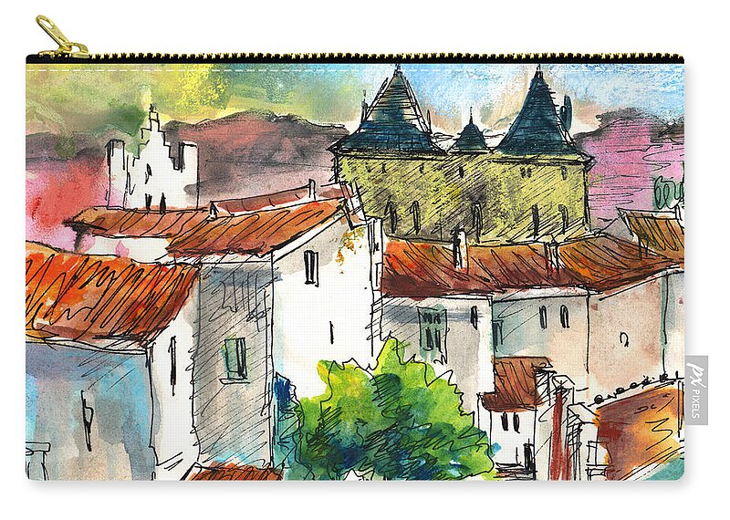 Travel Zip Pouch featuring the painting Pezens 04 by Miki De Goodaboom