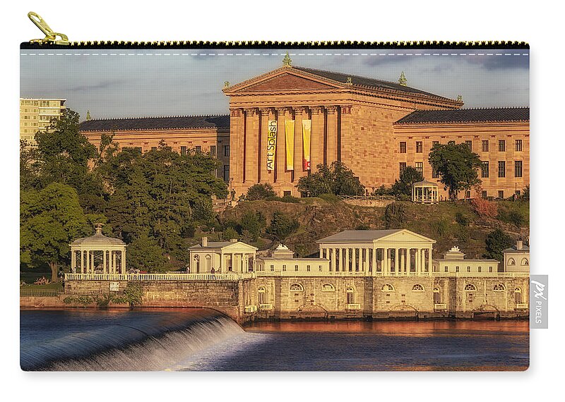 Philadelphia Museum Of Art Zip Pouch featuring the photograph Philadelphia Museum of Art by Susan Candelario