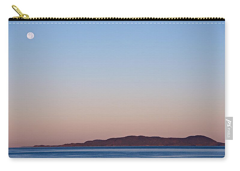Pic Island Zip Pouch featuring the photograph Pic Moon by Doug Gibbons