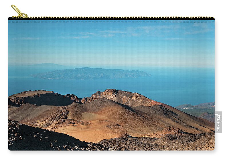 Scenics Zip Pouch featuring the photograph Pico Viejo Volcano by Arsenio Marrero