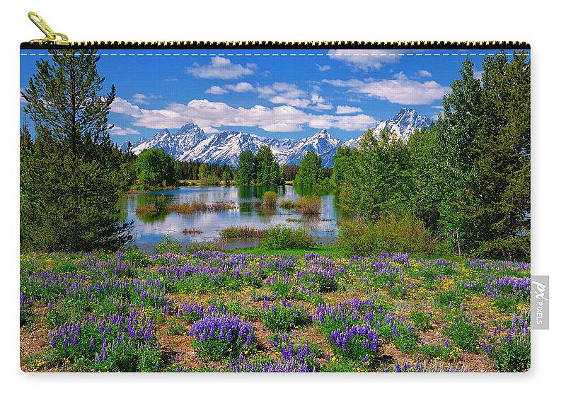 Wildflowers Zip Pouch featuring the photograph Pilgrim Creek Wildflowers by Greg Norrell