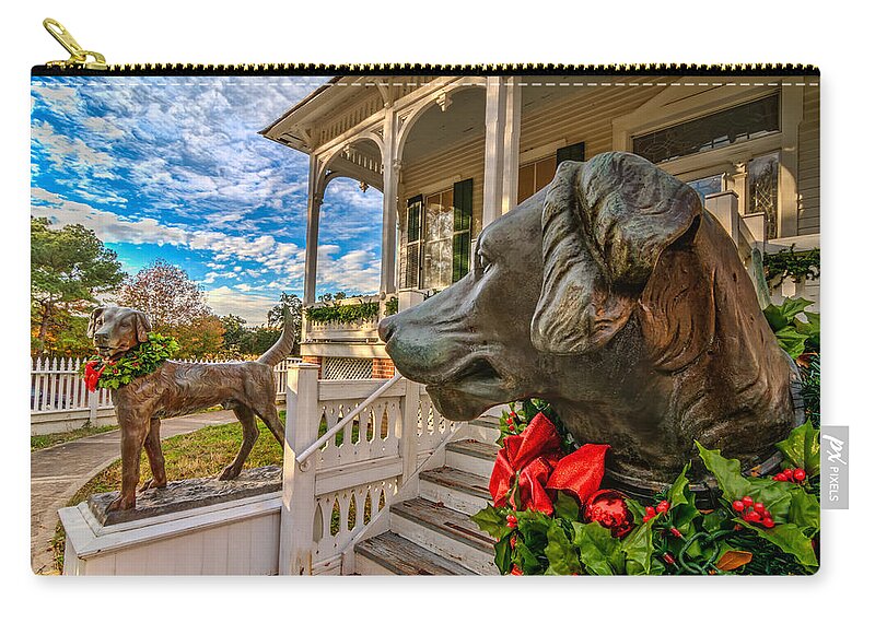 2013 Zip Pouch featuring the photograph Pillot House Dogs by Tim Stanley