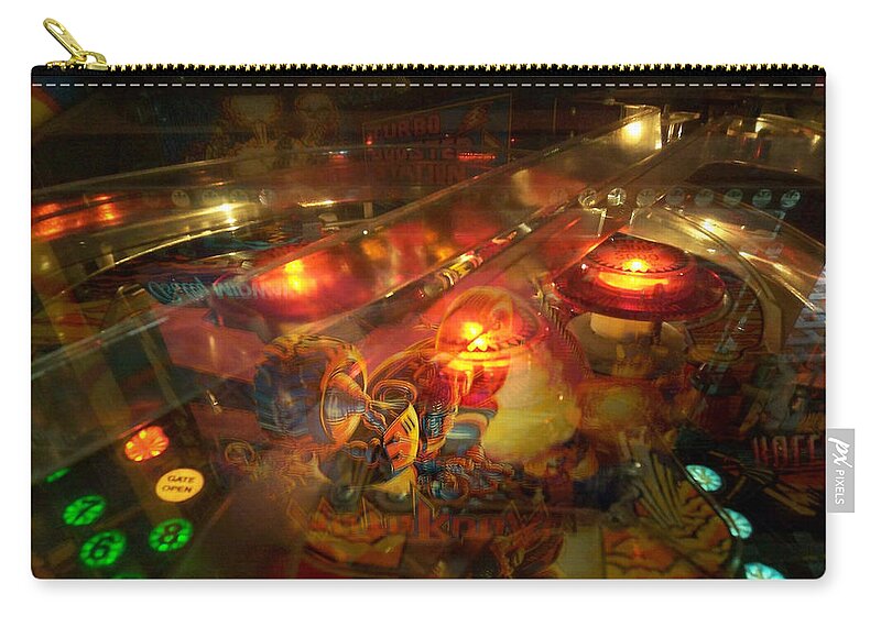 Pinball Zip Pouch featuring the photograph Pinball III by Lanita Williams