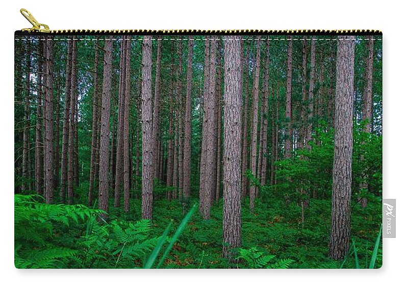 Pine Trees Zip Pouch featuring the photograph Pine View by Rick Bartrand