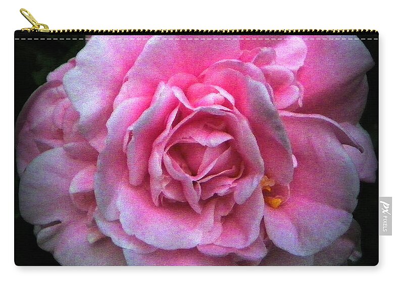 Camellia Zip Pouch featuring the photograph Pink Beauty by Sheri McLeroy