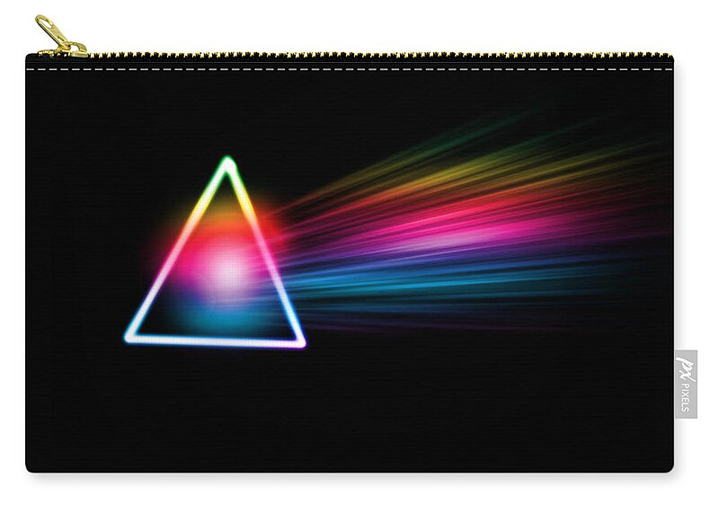 Pink Floyd Carry-all Pouch featuring the digital art Pink Floyd- Dark Side of the Moon by Becca Buecher