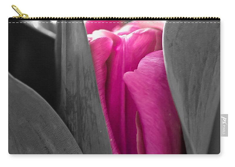 Tulip Zip Pouch featuring the photograph Pink Passion by Bianca Nadeau