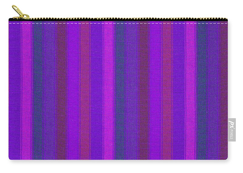 Texture Zip Pouch featuring the photograph Pink Purple And Blue Striped Textile Background by Keith Webber Jr