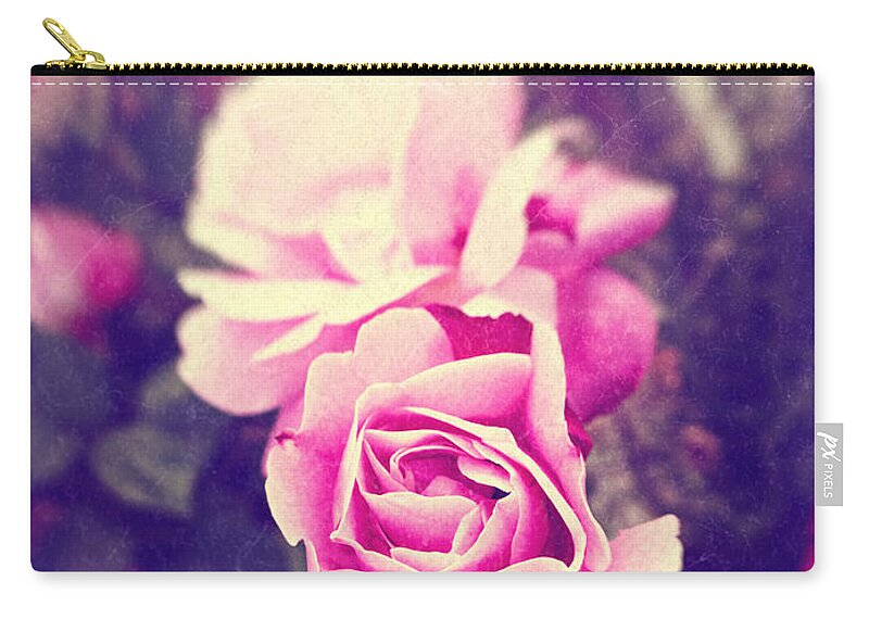 Beautiful Zip Pouch featuring the photograph Pink roses by Silvia Ganora