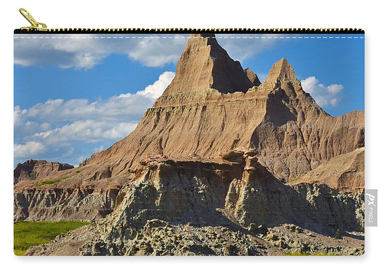 Pinnacle Zip Pouch featuring the photograph Pinnacle by Skip Hunt