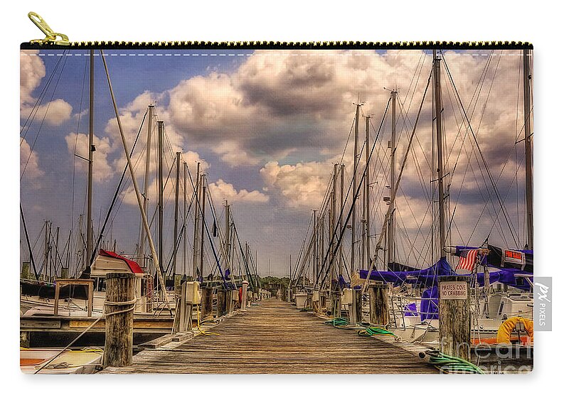 Sail Boat Zip Pouch featuring the photograph Pirate's Cove by Lois Bryan