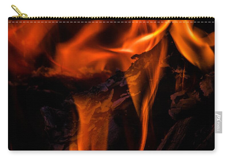 Fire Zip Pouch featuring the photograph Pixies Dancing in a Fire by Wild Fotos