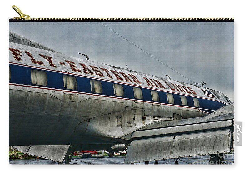 Paul Ward Zip Pouch featuring the photograph Plane Fly Eastern Air Lines by Paul Ward