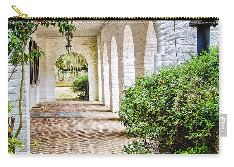 Hollings Plantation Zip Pouch featuring the photograph Plantation Arches by Peg Runyan
